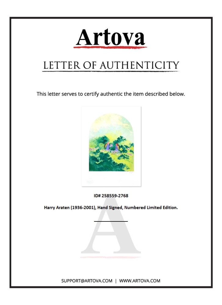 "Untitled" LE 13x10 Print on Paper by Harry Araten (Artova) at PristineAuction.com "Untitled" LE 13x10 Print on Paper by Harry Araten (Artova) at PristineAuction.com