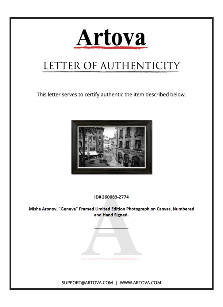 "Geneva" LE 43x31 Custom Framed Giclee on Canvas by Misha Aronov (Artova) at PristineAuction.com "Geneva" LE 43x31 Custom Framed Giclee on Canvas by Misha Aronov (Artova) at PristineAuction.com