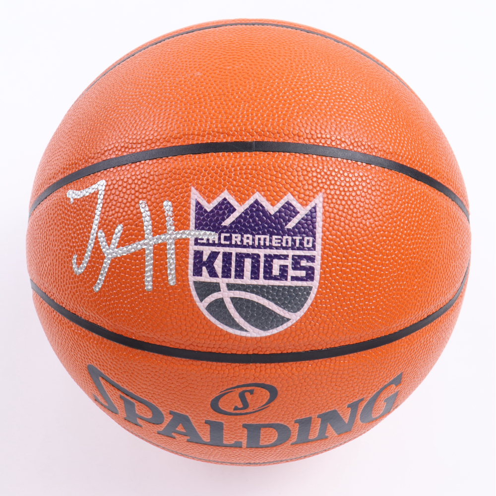 Tyrese Haliburton Signed Kings Logo Game Ball Series Basketball