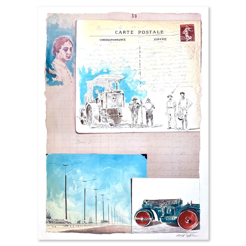 "Untitled" LE 27x19 Serigraph on Paper by Arie Azene (Artova) at PristineAuction.com "Untitled" LE 27x19 Serigraph on Paper by Arie Azene (Artova) at PristineAuction.com