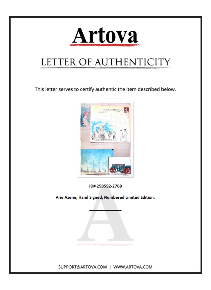 "Untitled" LE 27x19 Serigraph on Paper by Arie Azene (Artova) at PristineAuction.com "Untitled" LE 27x19 Serigraph on Paper by Arie Azene (Artova) at PristineAuction.com