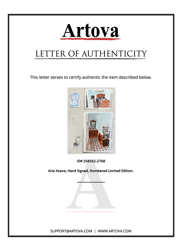 "Untitled" LE 27x20 Serigraph on Paper by Arie Azene (Artova) at PristineAuction.com "Untitled" LE 27x20 Serigraph on Paper by Arie Azene (Artova) at PristineAuction.com