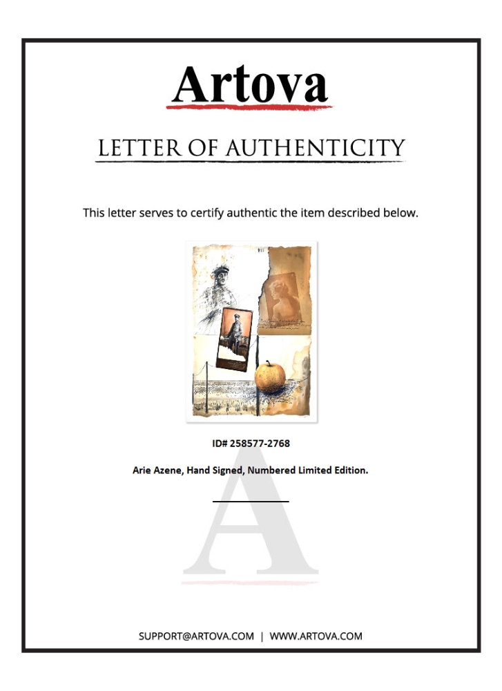 "Untitled" LE 27x19 Serigraph on Paper by Arie Azene (Artova) at PristineAuction.com "Untitled" LE 27x19 Serigraph on Paper by Arie Azene (Artova) at PristineAuction.com