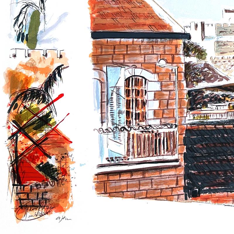 "Untitled" LE 22x36 Serigraph on Paper by Arie Azene (Artova) at PristineAuction.com "Untitled" LE 22x36 Serigraph on Paper by Arie Azene (Artova) at PristineAuction.com