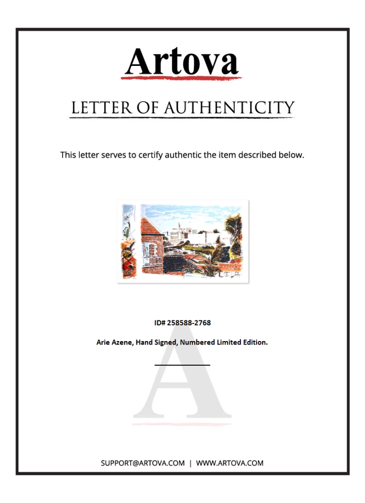 "Untitled" LE 22x36 Serigraph on Paper by Arie Azene (Artova) at PristineAuction.com "Untitled" LE 22x36 Serigraph on Paper by Arie Azene (Artova) at PristineAuction.com