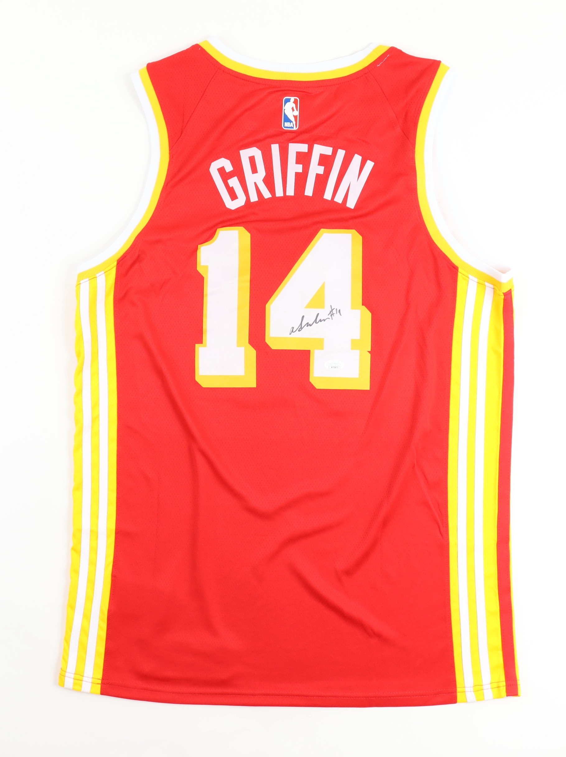 A. J. Griffin Signed Hawks Jersey (JSA) at PristineAuction.com A. J. Griffin Signed Hawks Jersey (JSA) at PristineAuction.com