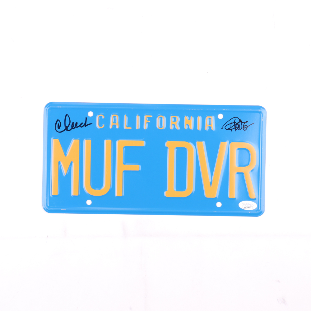 Cheech Marin Tommy Chong Signed Up In Smoke 6x12 License Plate JSA cheech-marin-tommy-chong-signed-up-in-smoke-6x12-license-plate-jsa