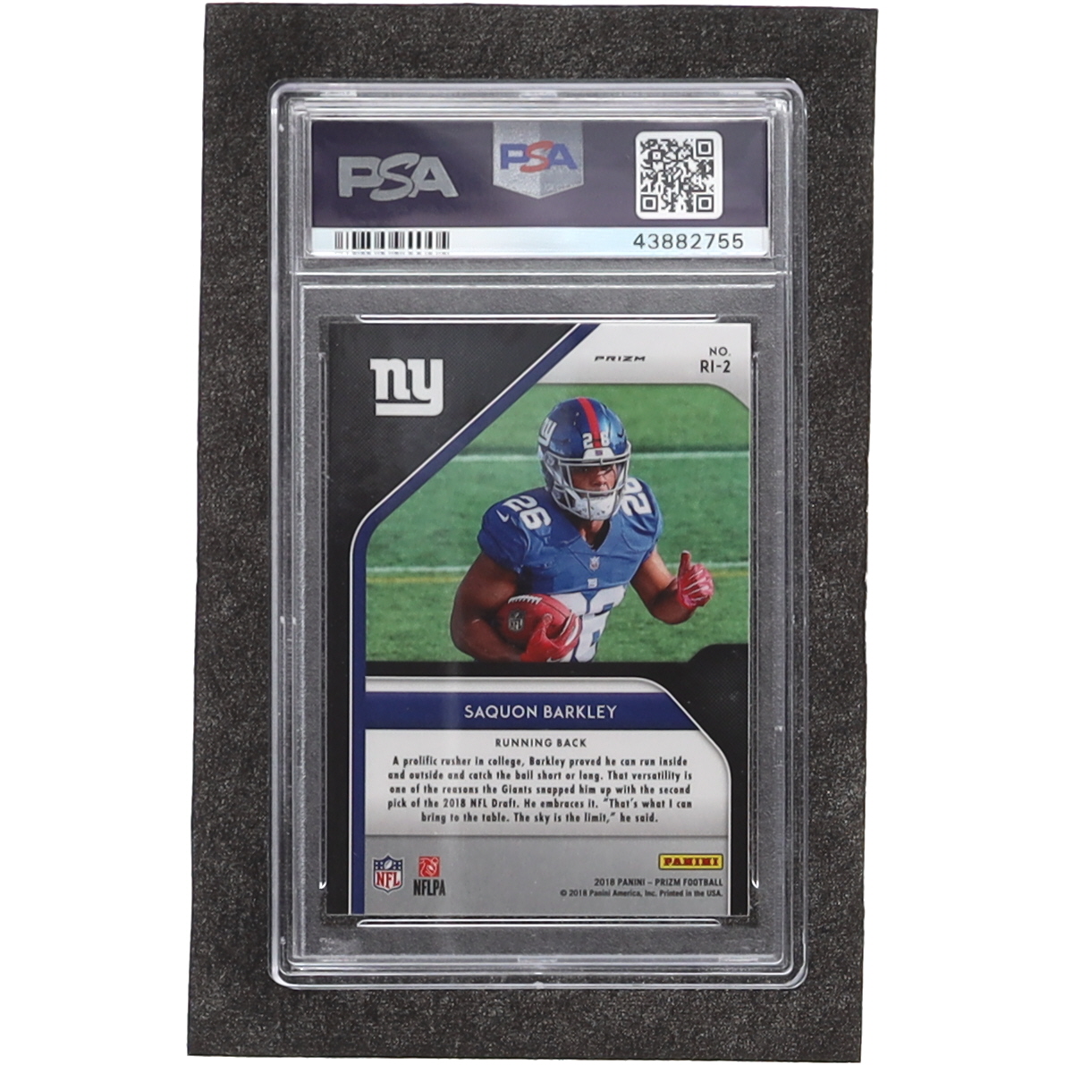 Saquon Barkley 2018 Panini Prizm Rookie Introduction Prizms #2 (PSA 10) at PristineAuction.com Saquon Barkley 2018 Panini Prizm Rookie Introduction Prizms #2 (PSA 10) at PristineAuction.com