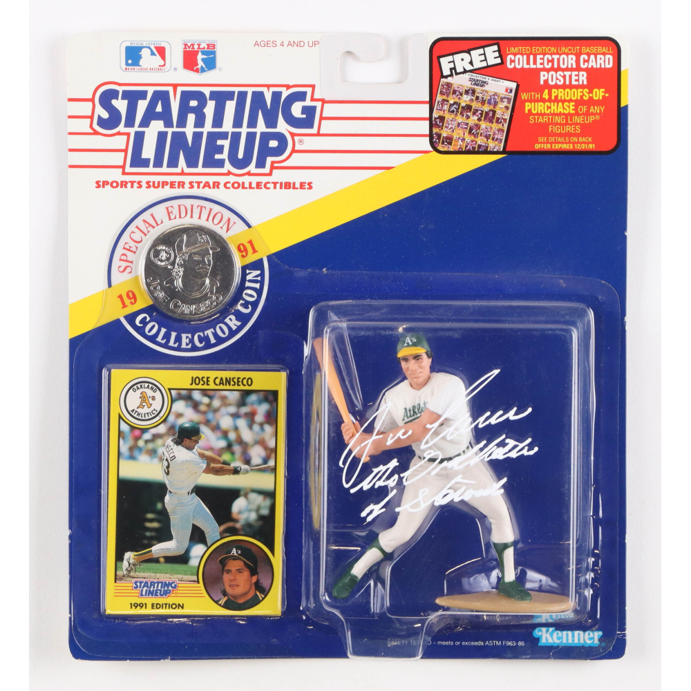 Jose Canseco Signed Starting Lineup Action Figure with Trading Card &  Collector Coin Inscribed "The Godfather of Steroids" (JSA) | Pristine  Auction