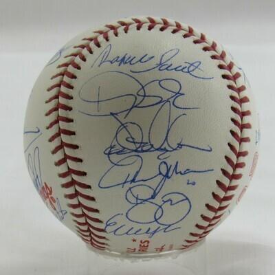 1986 World Series Baseball Team-Signed by (23) with Davey Johnson, Greg Pavlick, Ray Knight, John Gibbons, Lenny Dykstra (Beckett) at PristineAuction.com 1986 World Series Baseball Team-Signed by (23) with Davey Johnson, Greg Pavlick, Ray Knight, John Gibbons, Lenny Dykstra (Beckett) at PristineAuction.com