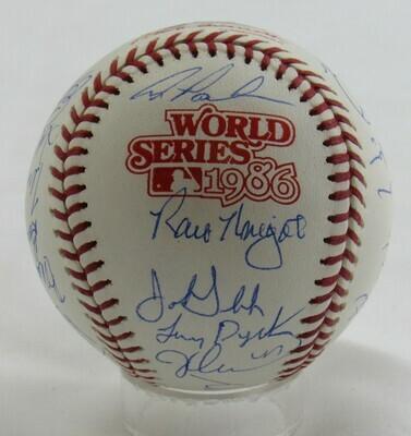 1986 World Series Baseball Team-Signed by (23) with Davey Johnson, Greg Pavlick, Ray Knight, John Gibbons, Lenny Dykstra (Beckett) at PristineAuction.com 1986 World Series Baseball Team-Signed by (23) with Davey Johnson, Greg Pavlick, Ray Knight, John Gibbons, Lenny Dykstra (Beckett) at PristineAuction.com