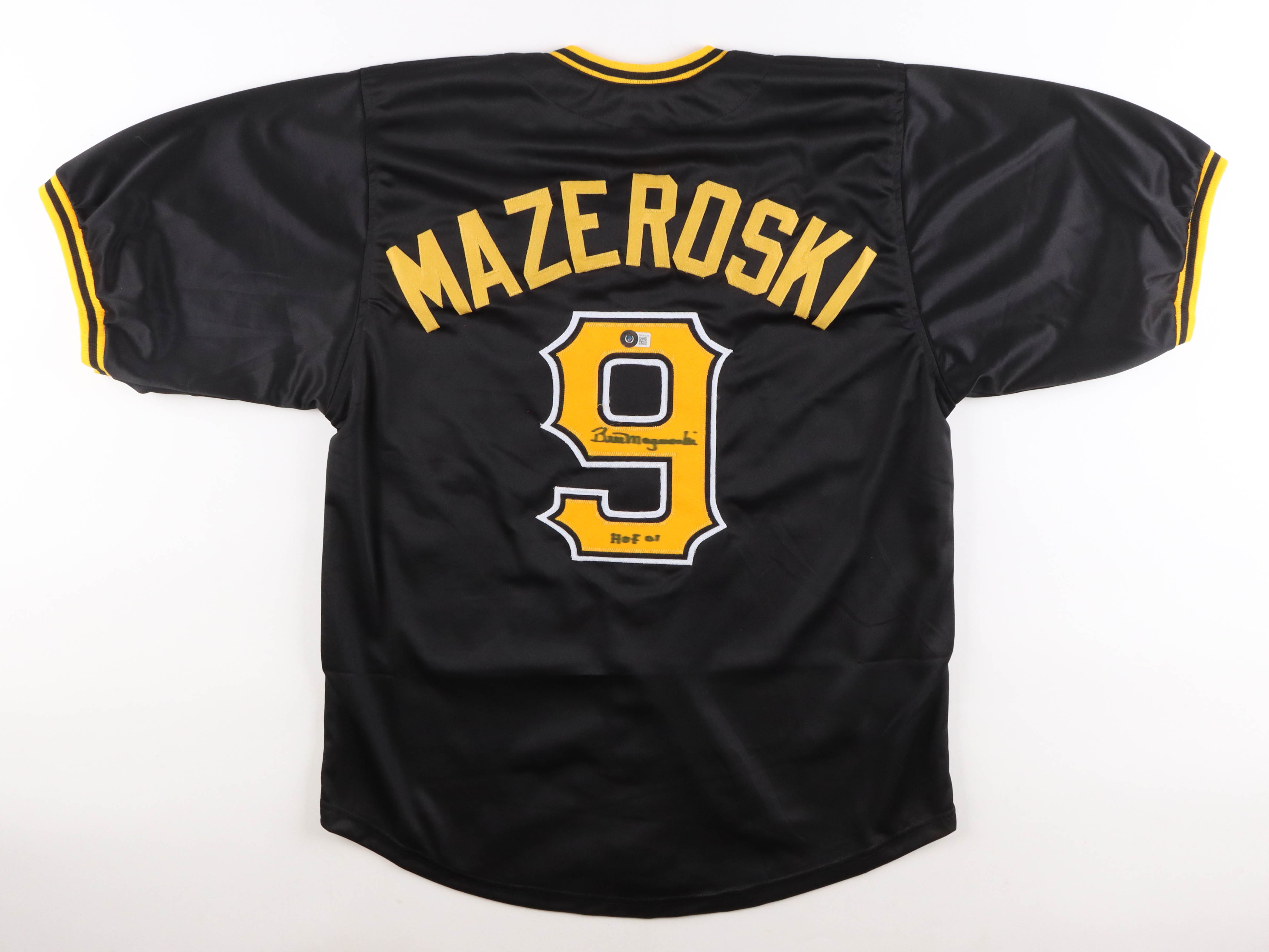 Bill Mazeroski Signed Pirates Jersey Inscribed "HOF 01" (Beckett) at PristineAuction.com Bill Mazeroski Signed Pirates Jersey Inscribed "HOF 01" (Beckett) at PristineAuction.com