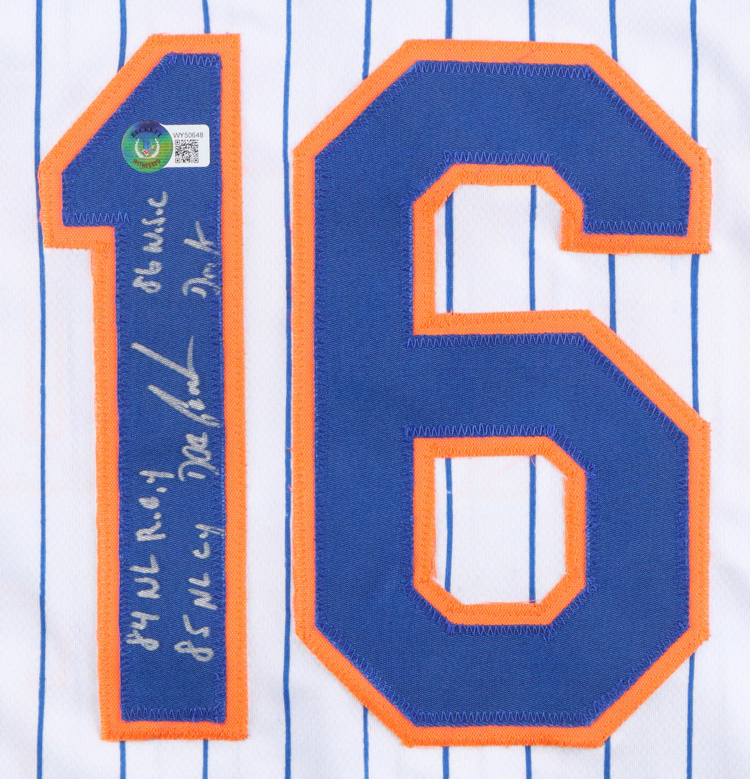 Dwight "Doc" Gooden Signed Jersey Inscribed "86 W.S.C.", "84 NL R.O.Y.", "Dr. K" & "85 CY" (Beckett) at PristineAuction.com Dwight "Doc" Gooden Signed Jersey Inscribed "86 W.S.C.", "84 NL R.O.Y.", "Dr. K" & "85 CY" (Beckett) at PristineAuction.com