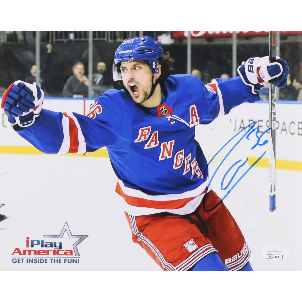 Mats Zuccarello Signed Rangers 8x10 Photo (JSA) Pristine Auction