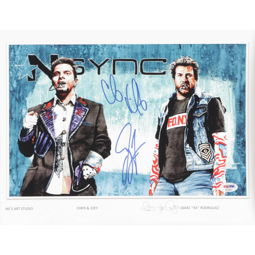 Chris Kirkpatrick & Joey Fatone Signed NSYNC 11x14 Print (PSA ...