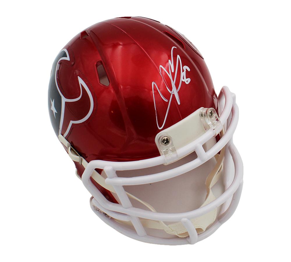 Andre Johnson Signed Texans Flash Alternate Speed Mini Helmet (Beckett) at PristineAuction.com Andre Johnson Signed Texans Flash Alternate Speed Mini Helmet (Beckett) at PristineAuction.com