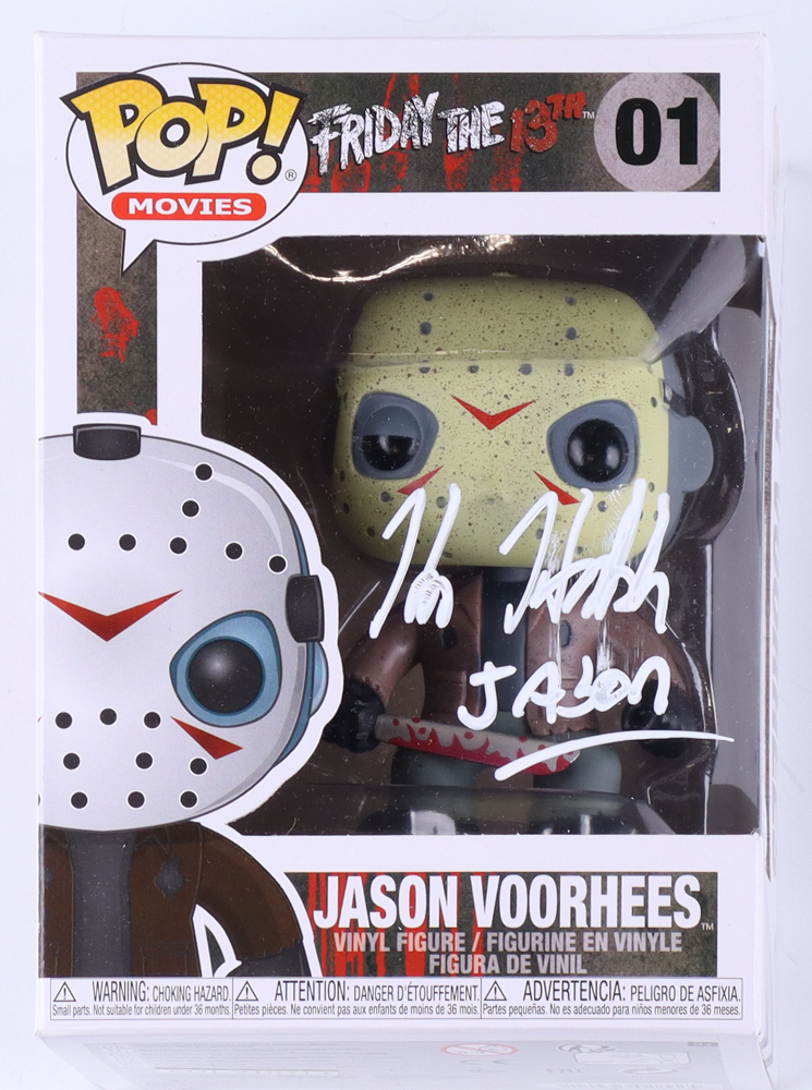 Kane Hodder Signed "Friday the 13th" #01 Jason Voorhees Funko Pop! Vinyl Figure Inscribed "Jason" (JSA) at PristineAuction.com Kane Hodder Signed "Friday the 13th" #01 Jason Voorhees Funko Pop! Vinyl Figure Inscribed "Jason" (JSA) at PristineAuction.com