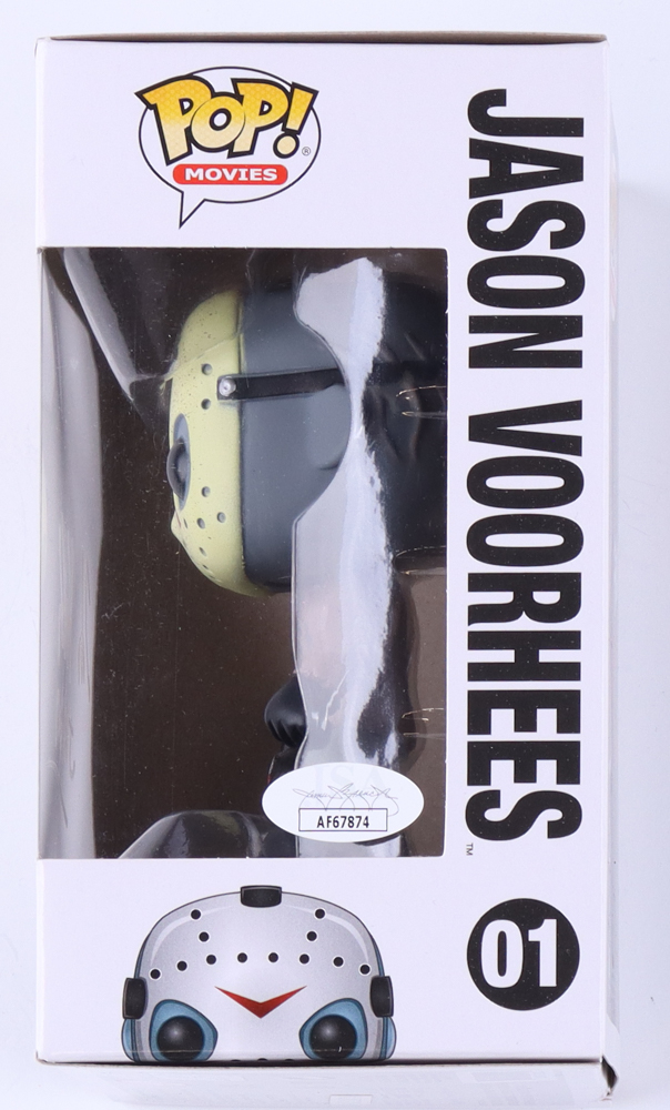 Kane Hodder Signed "Friday the 13th" #01 Jason Voorhees Funko Pop! Vinyl Figure Inscribed "Jason" (JSA) at PristineAuction.com Kane Hodder Signed "Friday the 13th" #01 Jason Voorhees Funko Pop! Vinyl Figure Inscribed "Jason" (JSA) at PristineAuction.com