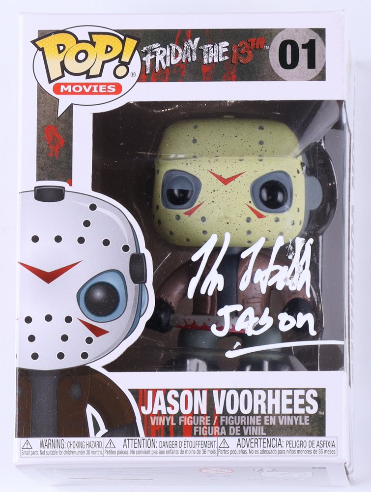 Kane Hodder Signed "Friday the 13th" #01 Jason Voorhees Funko Pop! Vinyl Figure Inscribed "Jason" (JSA) at PristineAuction.com Kane Hodder Signed "Friday the 13th" #01 Jason Voorhees Funko Pop! Vinyl Figure Inscribed "Jason" (JSA) at PristineAuction.com