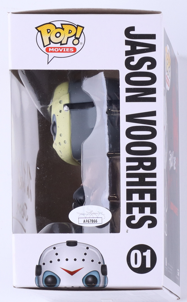 Kane Hodder Signed "Friday the 13th" #01 Jason Voorhees Funko Pop! Vinyl Figure Inscribed "Jason" (JSA) at PristineAuction.com Kane Hodder Signed "Friday the 13th" #01 Jason Voorhees Funko Pop! Vinyl Figure Inscribed "Jason" (JSA) at PristineAuction.com
