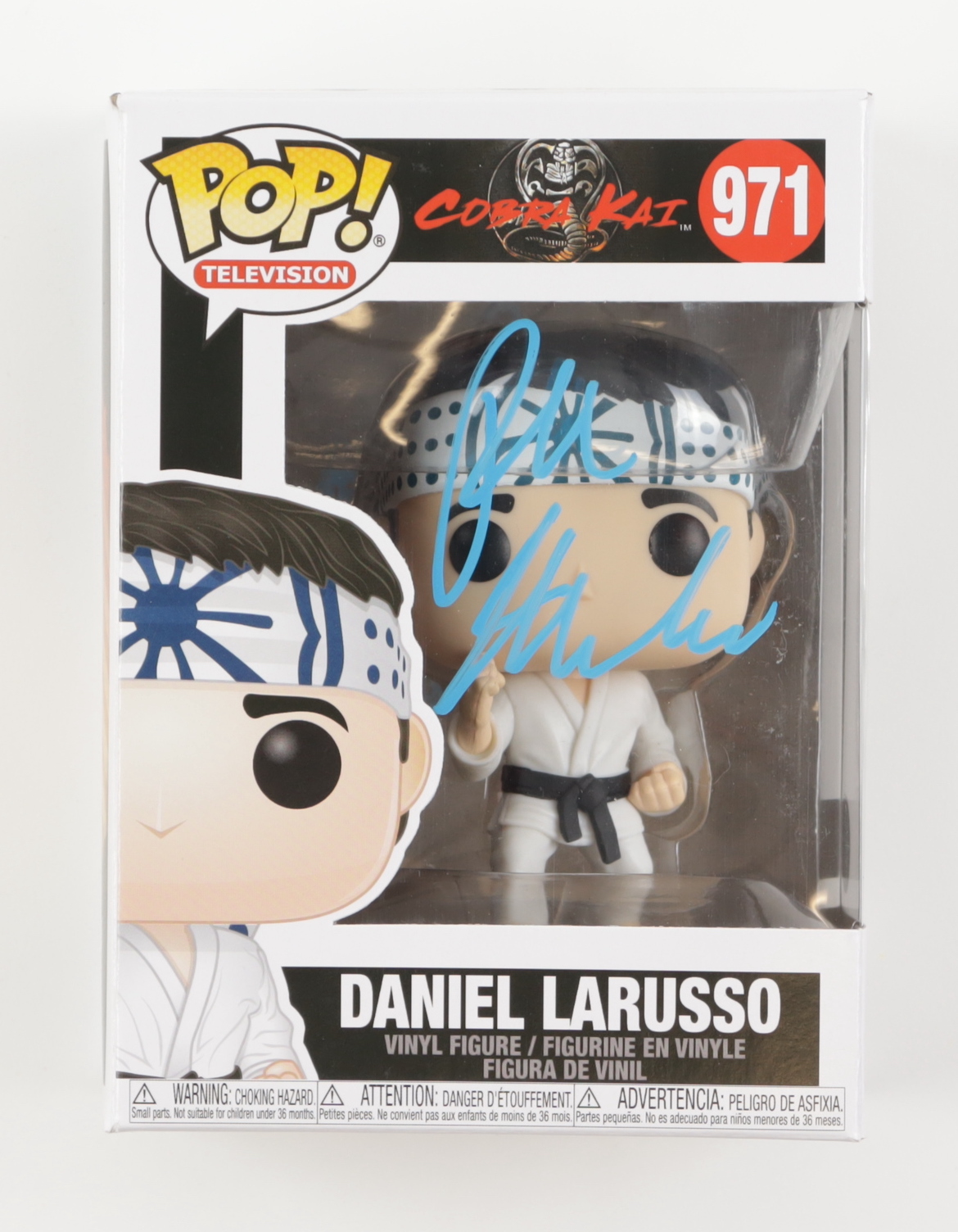 Ralph Macchio Signed "Cobra Kai" #971 Daniel LaRusso Funko Pop! Vinyl Figure (Beckett) at PristineAuction.com Ralph Macchio Signed "Cobra Kai" #971 Daniel LaRusso Funko Pop! Vinyl Figure (Beckett) at PristineAuction.com
