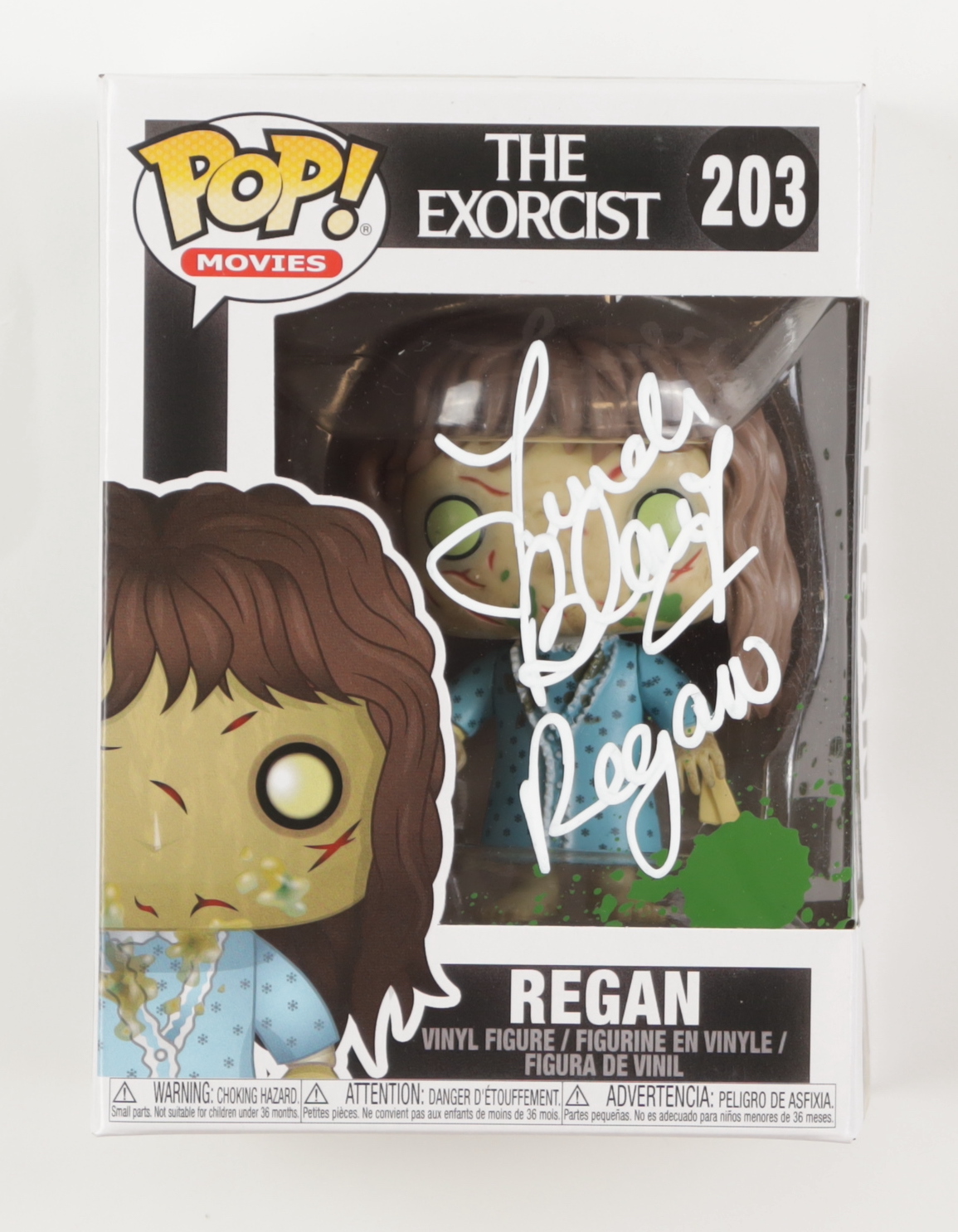 Linda Blair Signed "The Exorcist" #203 Regan Funko Pop! Vinyl Figure Inscribed "Regan" (Beckett) at PristineAuction.com Linda Blair Signed "The Exorcist" #203 Regan Funko Pop! Vinyl Figure Inscribed "Regan" (Beckett) at PristineAuction.com