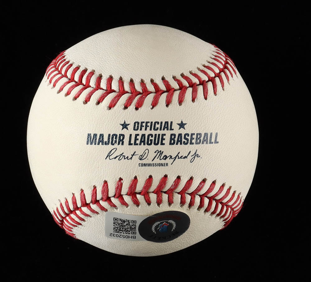 Randy Johnson Signed Hall of Fame Logo OML Baseball Inscribed "HOF 15