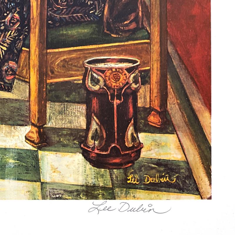 "Tonsorial Parlor" LE 34x28 Lithograph by Lee Dubin (Artova) at PristineAuction.com "Tonsorial Parlor" LE 34x28 Lithograph by Lee Dubin (Artova) at PristineAuction.com