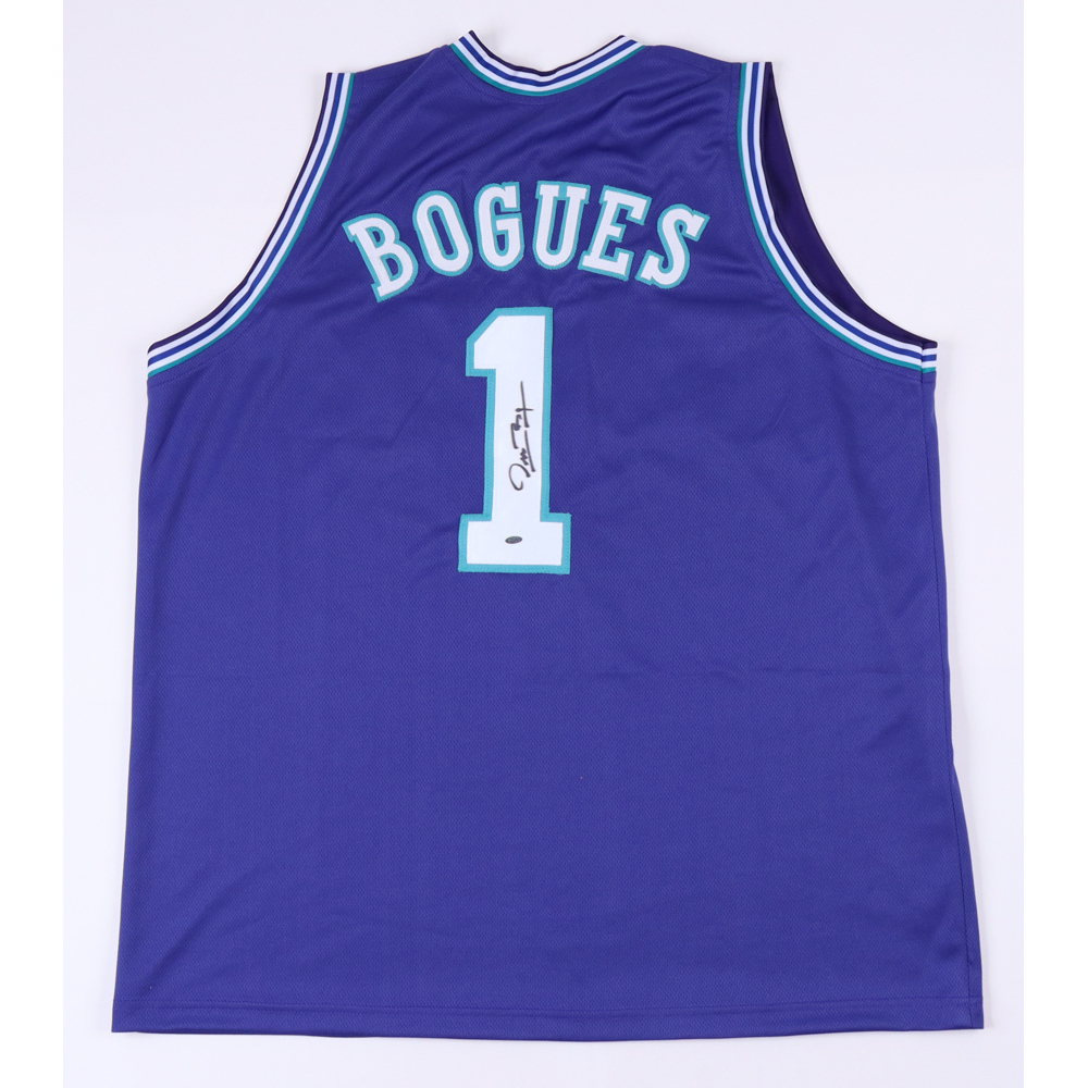 Muggsy Bogues Signed Jersey (OKAuthentics) Pristine Auction