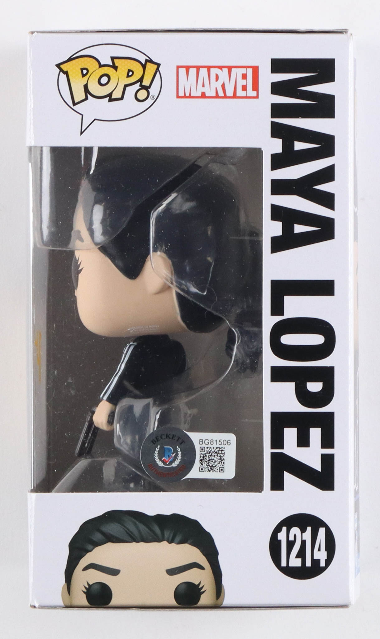 Alaqua Cox Signed "Maya Lopez" Hawkeye #1214 Funko Pop! Marvel Studios Vinyl Figure (Beckett) at PristineAuction.com Alaqua Cox Signed "Maya Lopez" Hawkeye #1214 Funko Pop! Marvel Studios Vinyl Figure (Beckett) at PristineAuction.com