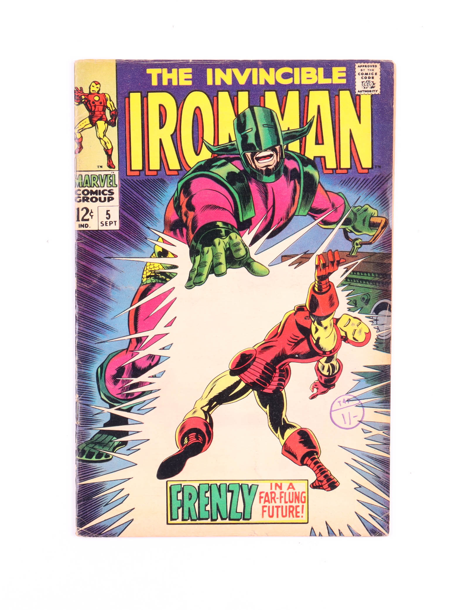 1968 "Invincible Iron Man" Issue #5 Marvel Comic Book at PristineAuction.com 1968 "Invincible Iron Man" Issue #5 Marvel Comic Book at PristineAuction.com