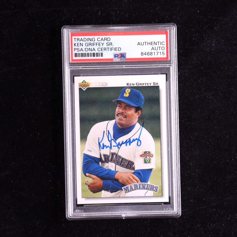 Ken Griffey Sr. Signed 1992 Upper Deck 335 (PSA 8) Pristine Auction