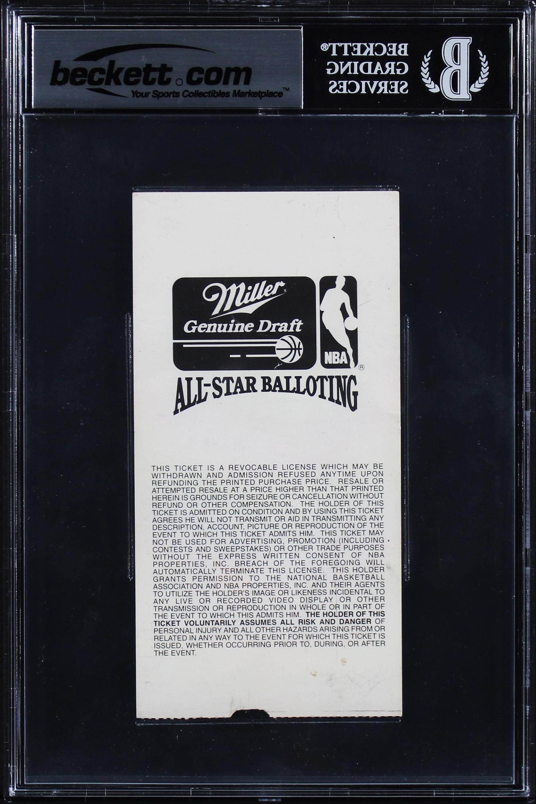 Magic Johnson Signed Ticket Inscribed "92 ASG MVP" (BGS) at PristineAuction.com Magic Johnson Signed Ticket Inscribed "92 ASG MVP" (BGS) at PristineAuction.com