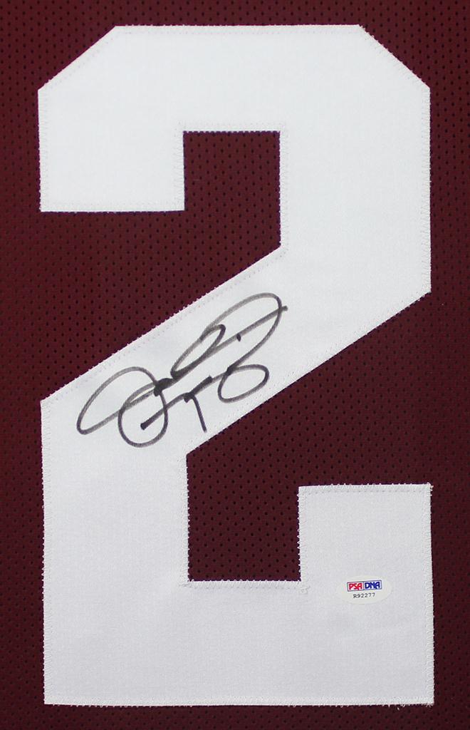 Johnny Manziel Signed Custom Framed Jersey Display (PSA) at PristineAuction.com Johnny Manziel Signed Custom Framed Jersey Display (PSA) at PristineAuction.com