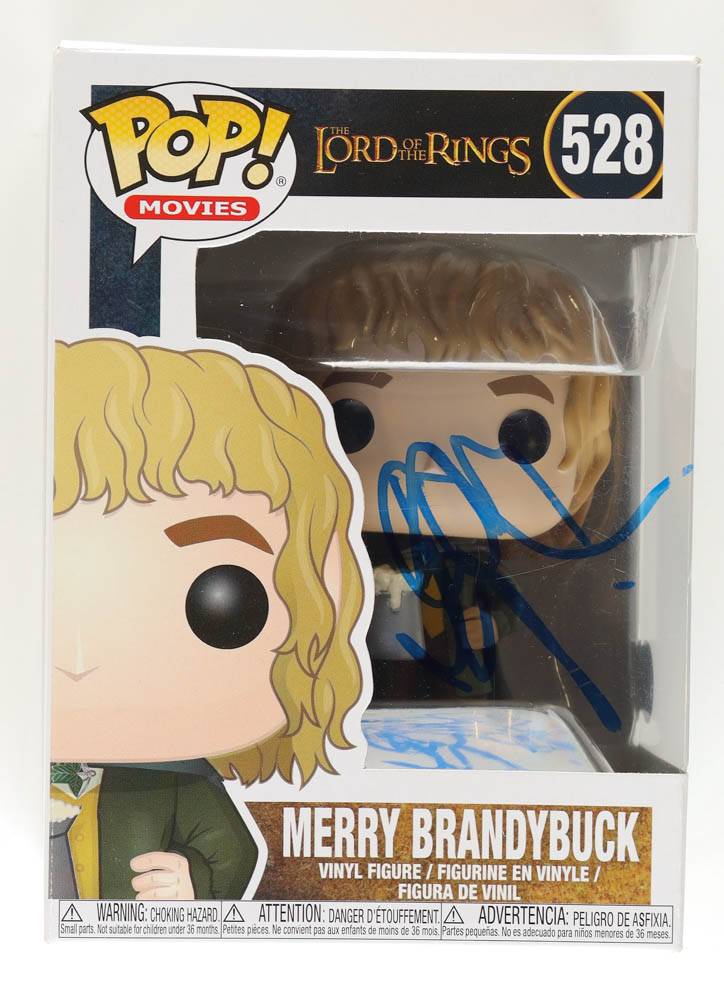 Dominic Monaghan Signed "Lord of the Rings" Merry Brandybuck #528 Funko Pop! Vinyl Figure (Beckett) at PristineAuction.com Dominic Monaghan Signed "Lord of the Rings" Merry Brandybuck #528 Funko Pop! Vinyl Figure (Beckett) at PristineAuction.com
