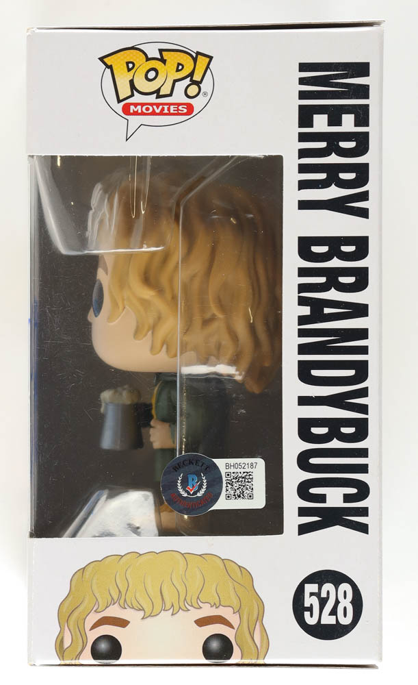 Dominic Monaghan Signed "Lord of the Rings" Merry Brandybuck #528 Funko Pop! Vinyl Figure (Beckett) at PristineAuction.com Dominic Monaghan Signed "Lord of the Rings" Merry Brandybuck #528 Funko Pop! Vinyl Figure (Beckett) at PristineAuction.com