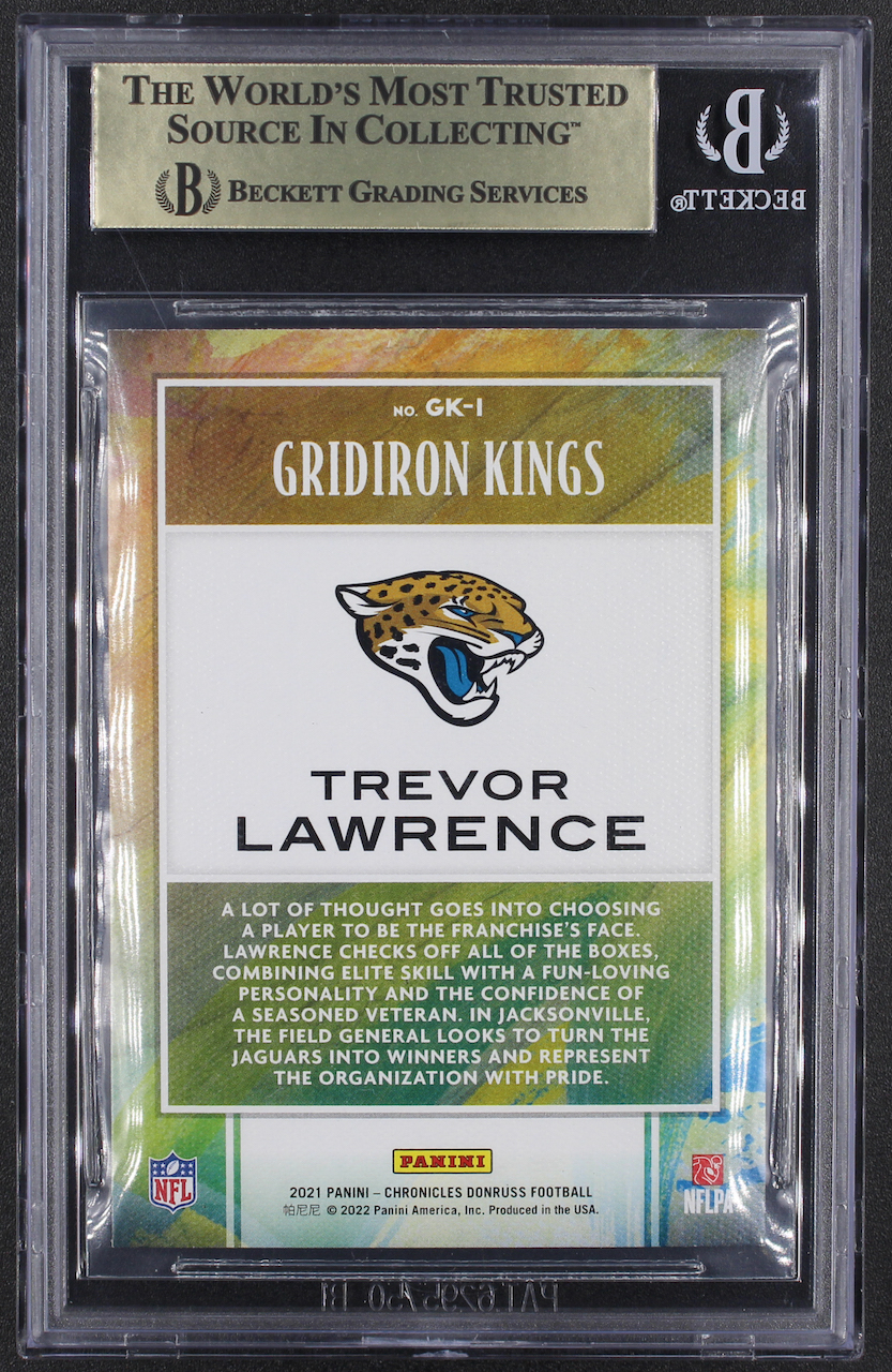 Trevor Lawrence 2021 Donruss Rookie Gridiron Kings #1 RC (BGS 9.5) at PristineAuction.com Trevor Lawrence 2021 Donruss Rookie Gridiron Kings #1 RC (BGS 9.5) at PristineAuction.com