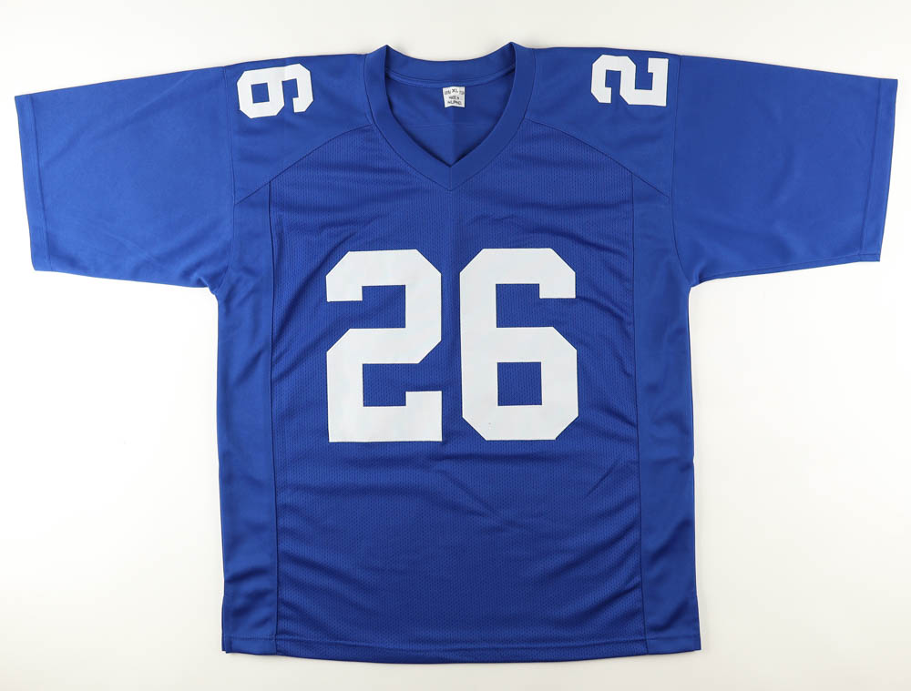 Saquon Barkley Signed Jersey (JSA) at PristineAuction.com Saquon Barkley Signed Jersey (JSA) at PristineAuction.com