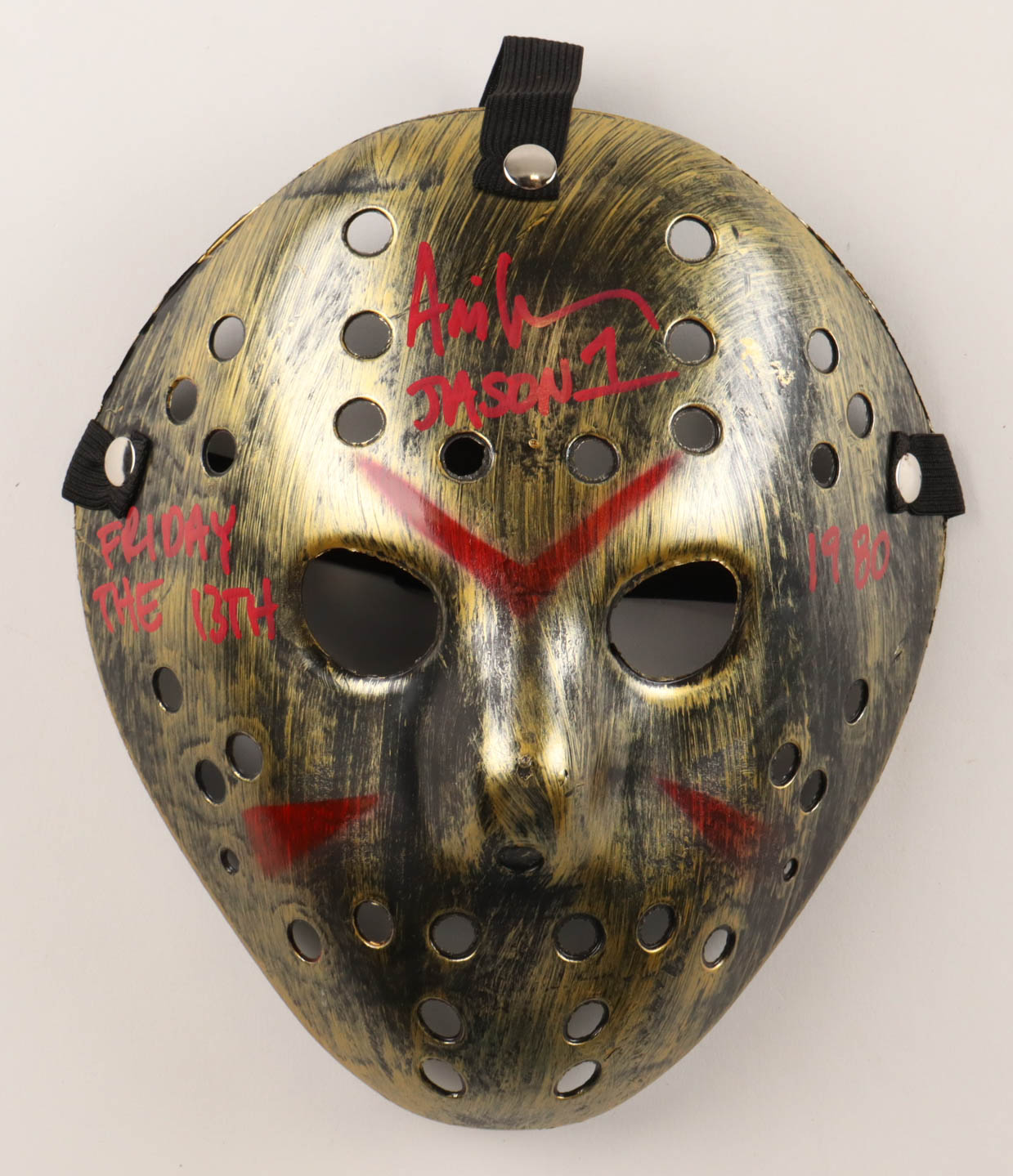 Ari Lehman Signed Jason "Friday the 13th" Hockey Mask Inscribed "Friday The 13th," "Jason 1" & "1980" (Beckett) at PristineAuction.com Ari Lehman Signed Jason "Friday the 13th" Hockey Mask Inscribed "Friday The 13th," "Jason 1" & "1980" (Beckett) at PristineAuction.com