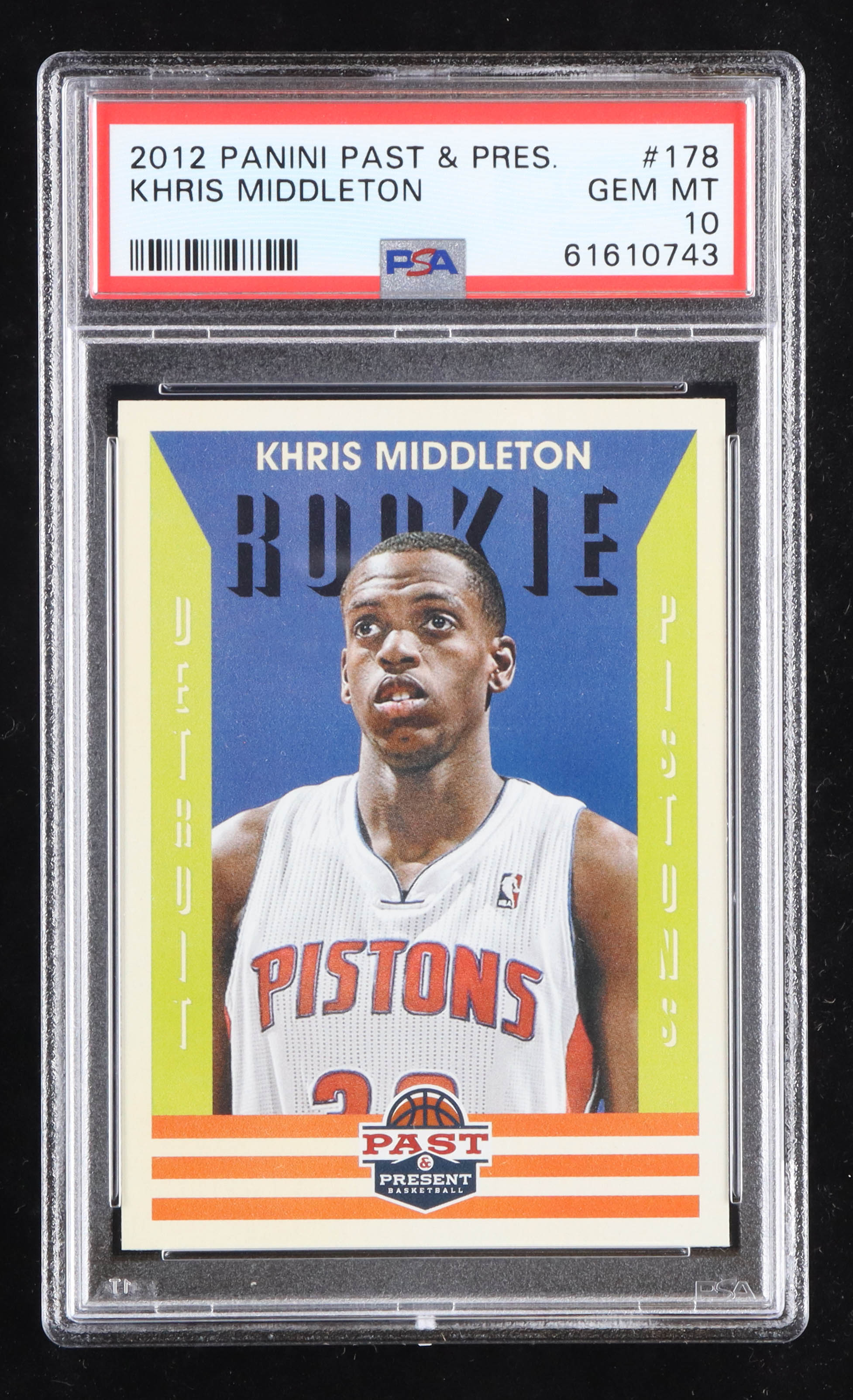 Khris Middleton 2012-13 Panini Past and Present #178 RC (PSA 10) at PristineAuction.com Khris Middleton 2012-13 Panini Past and Present #178 RC (PSA 10) at PristineAuction.com