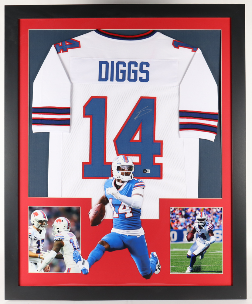 Stefon Diggs Signed Custom Framed Jersey Display (Beckett) at PristineAuction.com Stefon Diggs Signed Custom Framed Jersey Display (Beckett) at PristineAuction.com