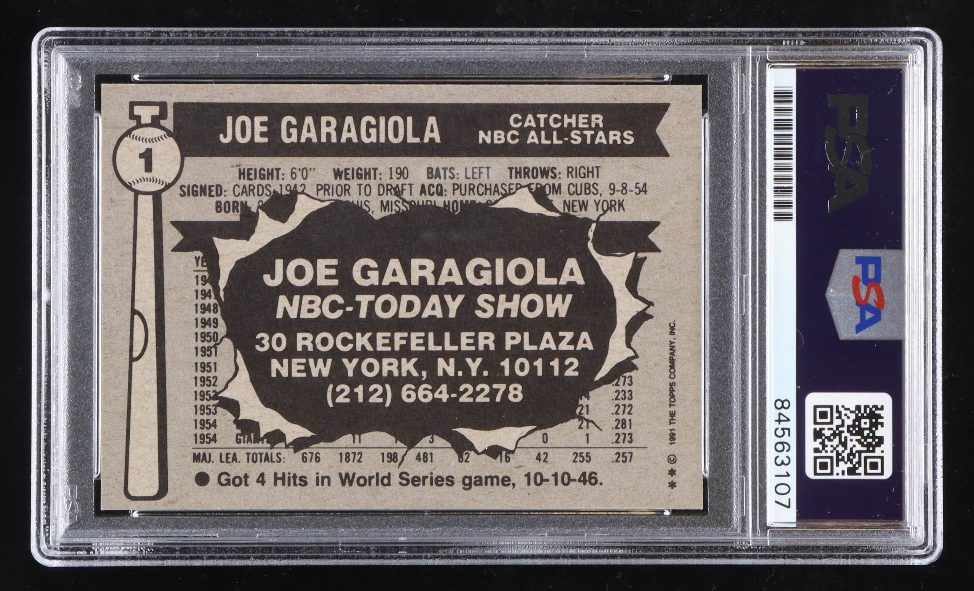 Joe Garagiola Signed Trading Card (PSA) at PristineAuction.com Joe Garagiola Signed Trading Card (PSA) at PristineAuction.com