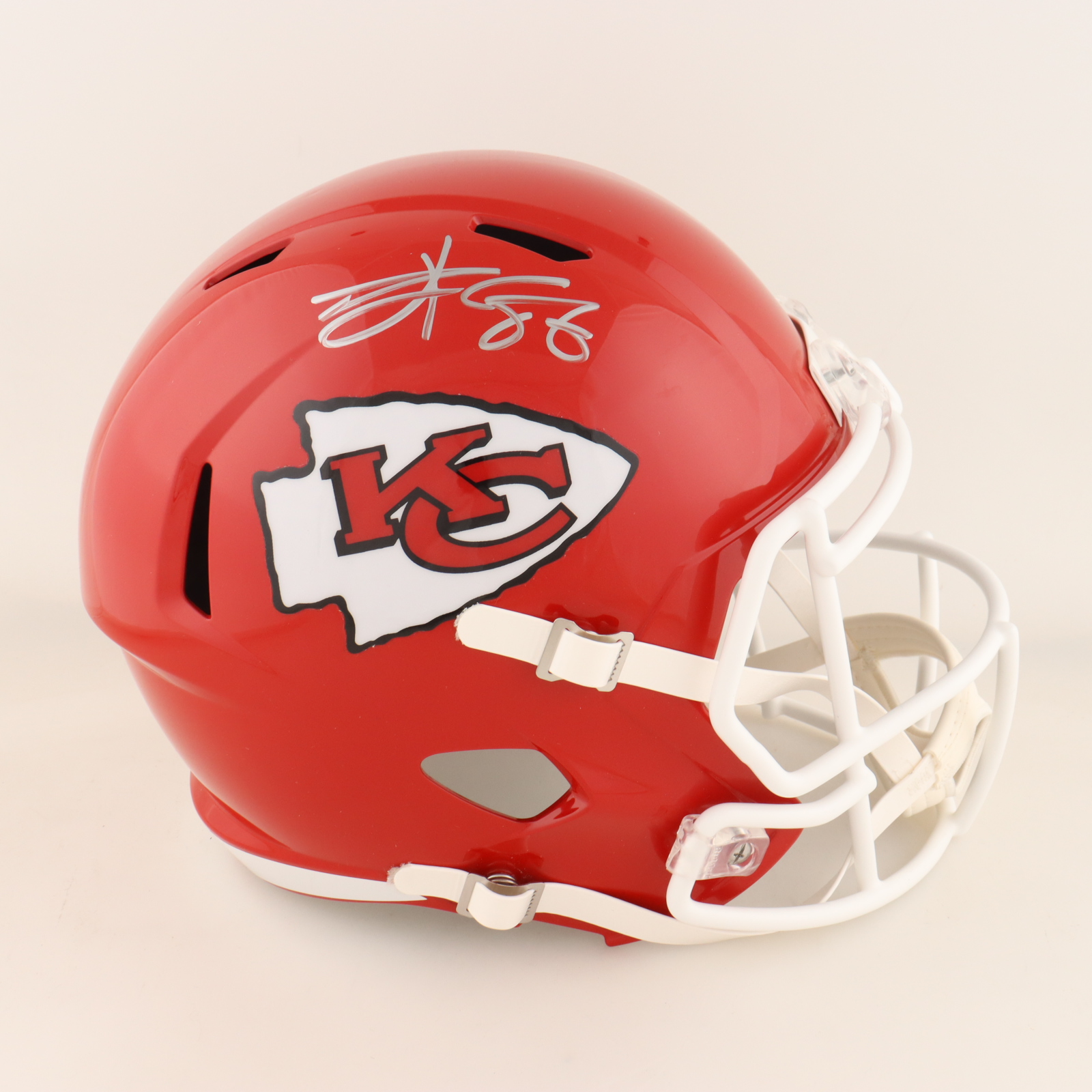 Travis Kelce Signed Chiefs Full-Size Speed Helmet (Fanatics) at PristineAuction.com Travis Kelce Signed Chiefs Full-Size Speed Helmet (Fanatics) at PristineAuction.com