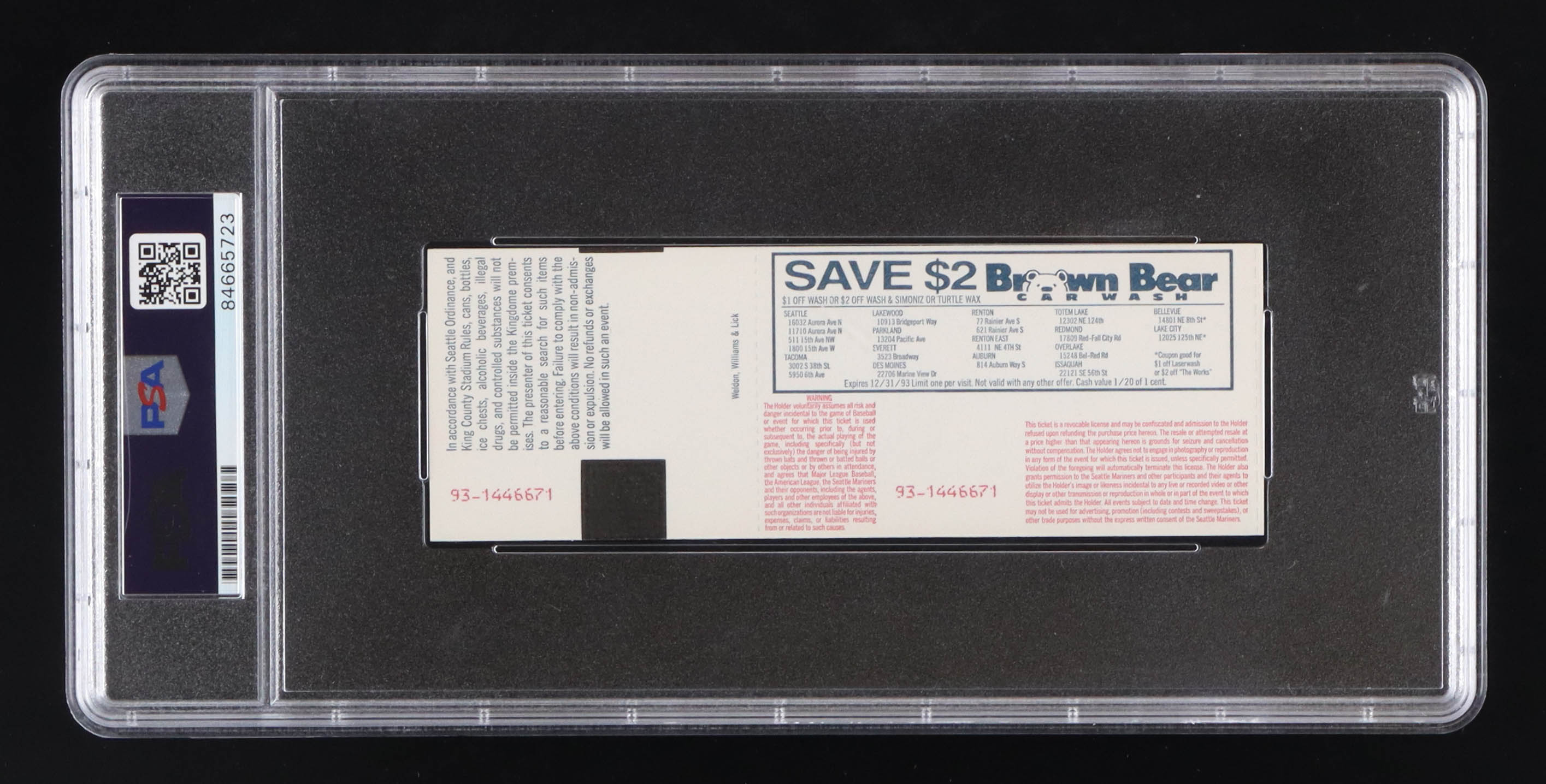Nolan Ryan Signed 1993 Rangers vs Mariners Original Last Game Played Ticket Inscribed "My Last Game" (PSA) at PristineAuction.com Nolan Ryan Signed 1993 Rangers vs Mariners Original Last Game Played Ticket Inscribed "My Last Game" (PSA) at PristineAuction.com