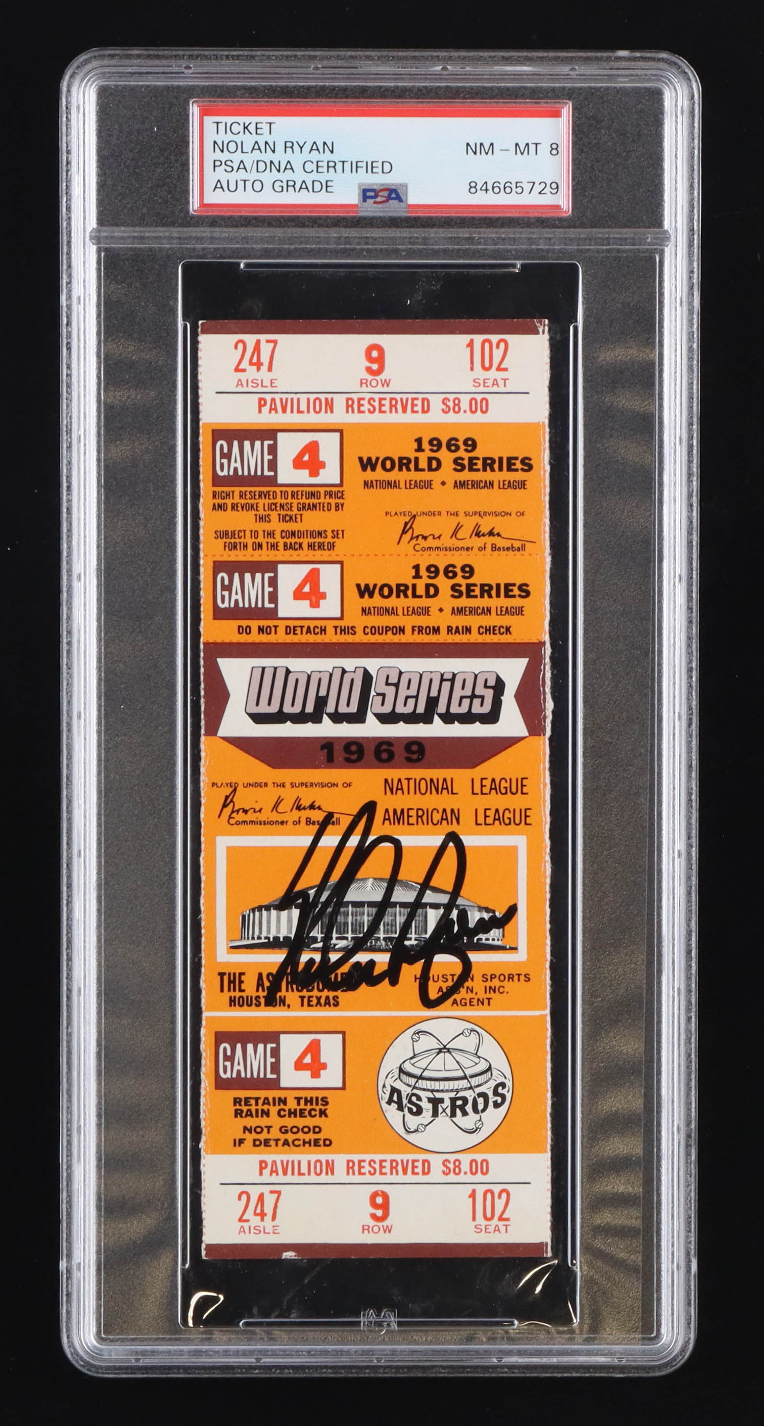 Nolan Ryan Signed 1969 World Series Game 4 Ticket (PSA) at PristineAuction.com Nolan Ryan Signed 1969 World Series Game 4 Ticket (PSA) at PristineAuction.com