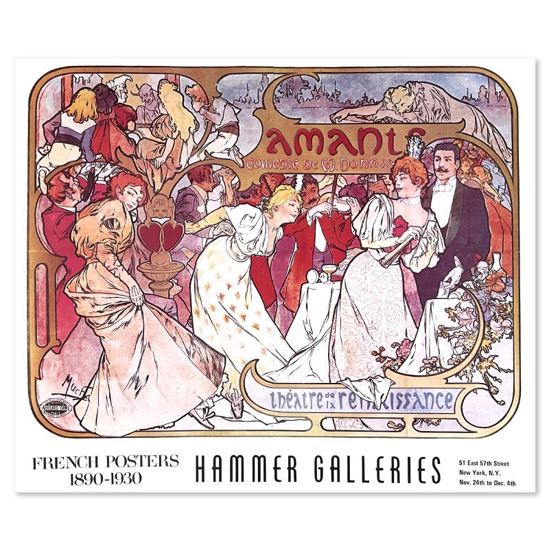 "Theatre de la Renaissance" 29x24 Lithographic Poster by Alphonse Mucha at PristineAuction.com "Theatre de la Renaissance" 29x24 Lithographic Poster by Alphonse Mucha at PristineAuction.com