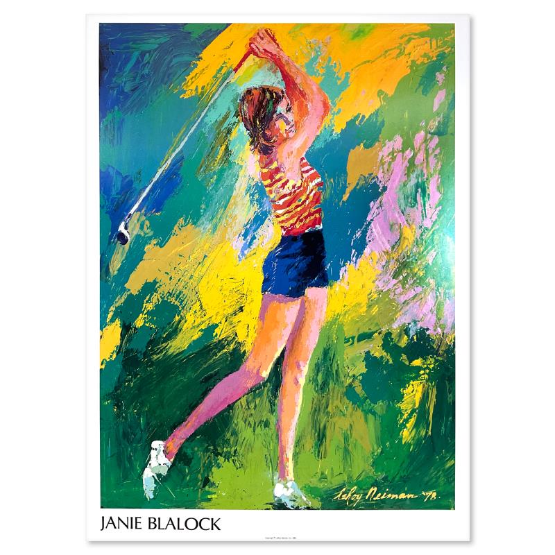 Leroy Neiman "Janie Blalock" 22x31 Offset Lithographic Poster with Plate Signature at PristineAuction.com Leroy Neiman "Janie Blalock" 22x31 Offset Lithographic Poster with Plate Signature at PristineAuction.com