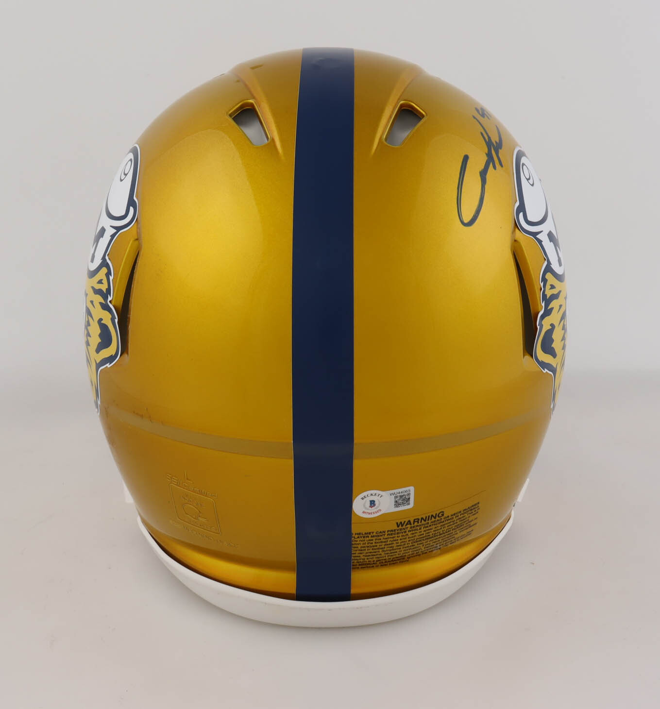 Aidan Hutchinson Signed Michigan Wolverines Full-Size Authentic On-Field Flash Alternate Speed Helmet (Beckett) at PristineAuction.com Aidan Hutchinson Signed Michigan Wolverines Full-Size Authentic On-Field Flash Alternate Speed Helmet (Beckett) at PristineAuction.com
