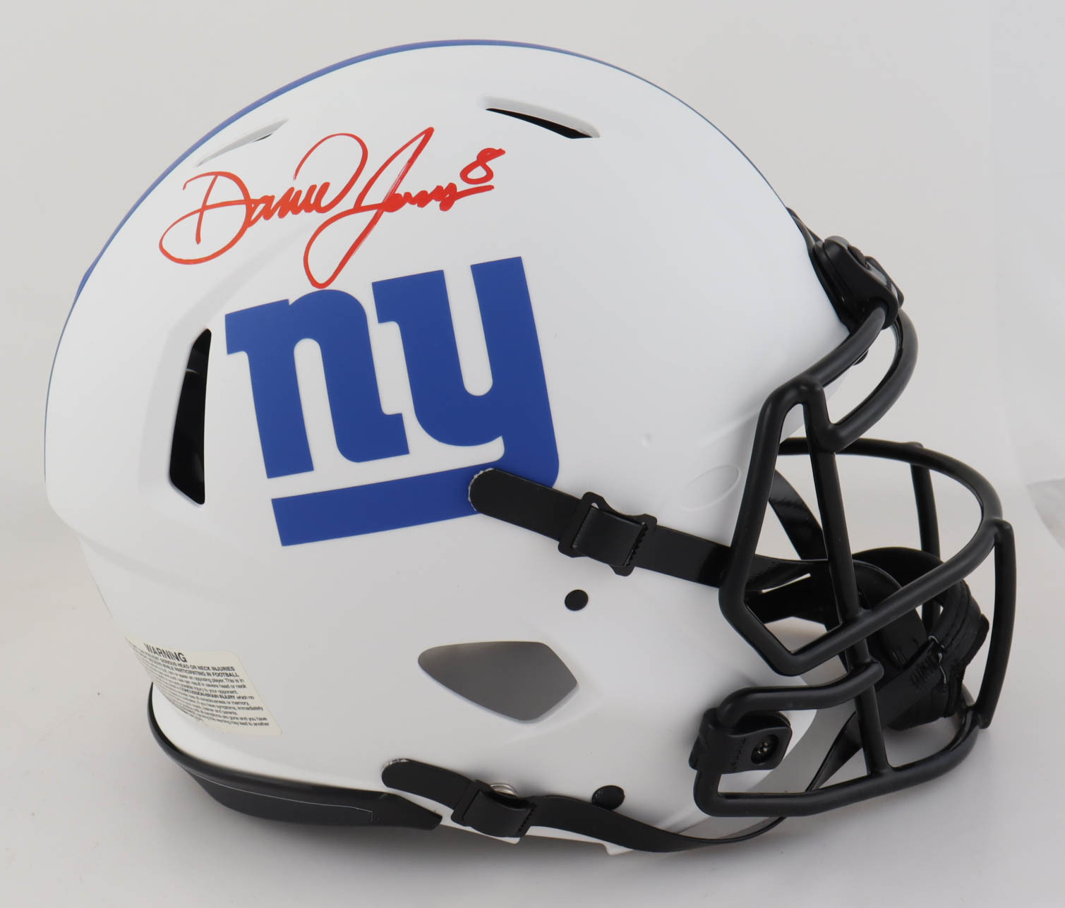 Daniel Jones Signed Giants Lunar Eclipse Alternate Speed Mini Helmet (Beckett) at PristineAuction.com Daniel Jones Signed Giants Lunar Eclipse Alternate Speed Mini Helmet (Beckett) at PristineAuction.com