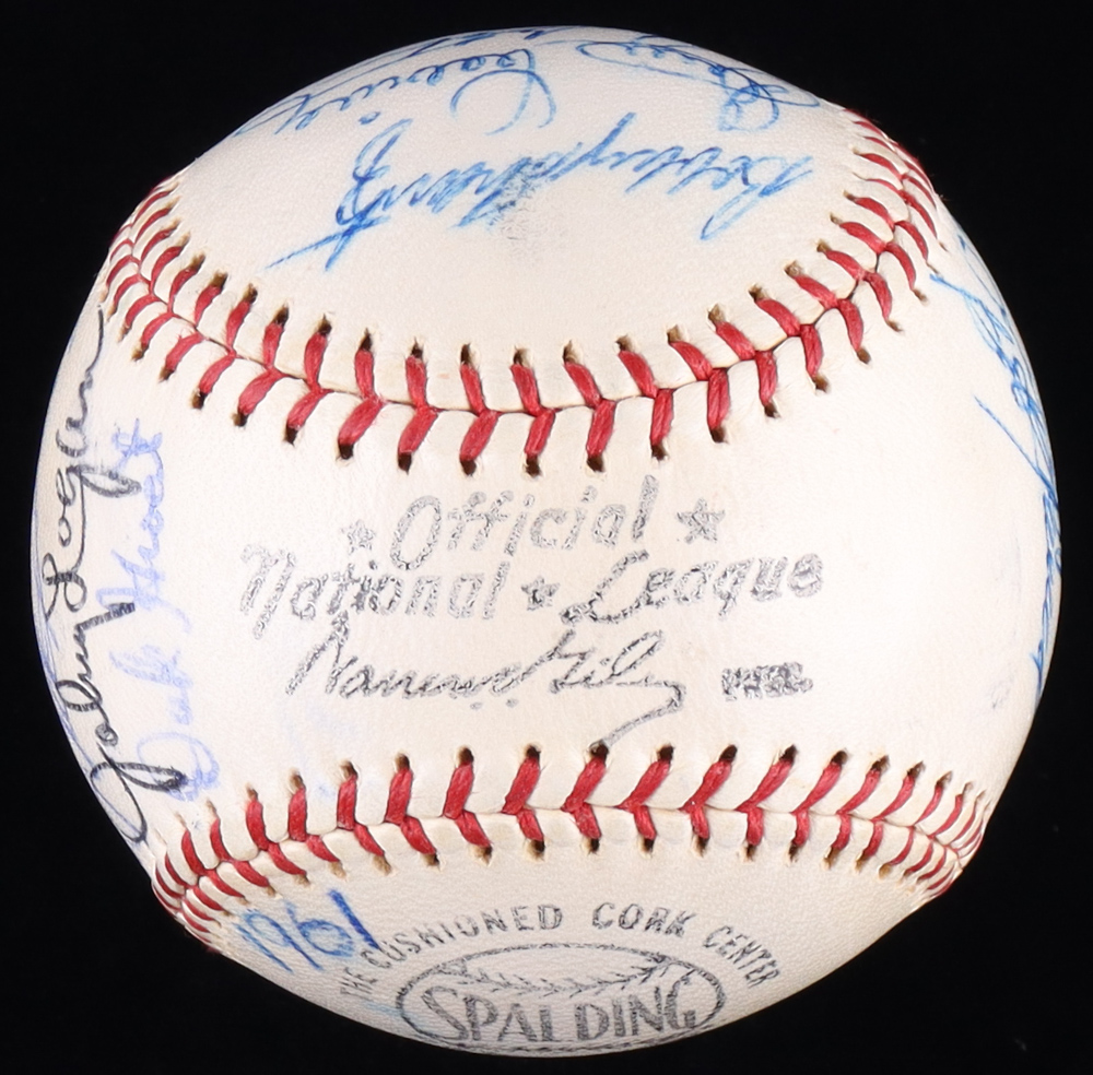 ONL Baseball Team-Signed by (21) of the 1961 Pittsburgh Pirates with Bob Friend, Don Leppert, Earl Francis, Dick Schofield (Beckett) at PristineAuction.com ONL Baseball Team-Signed by (21) of the 1961 Pittsburgh Pirates with Bob Friend, Don Leppert, Earl Francis, Dick Schofield (Beckett) at PristineAuction.com